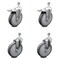 Service Caster 6 Inch Thermoplastic Rubber Swivel 12mm Stem Caster Total Lock Brake, 2PK SCC-TSTTL20S614-TPRB-M1215-2-S-2 - alternate 1
